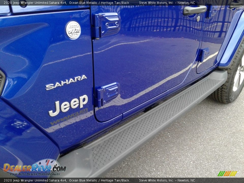 2020 Jeep Wrangler Unlimited Sahara 4x4 Ocean Blue Metallic / Heritage Tan/Black Photo #29