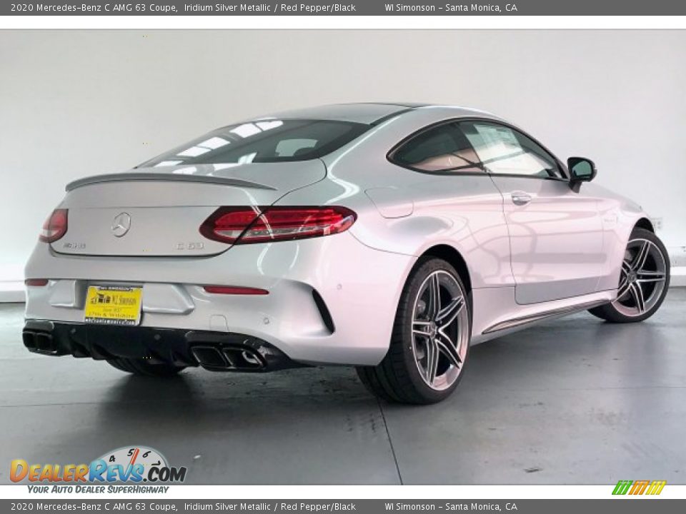 2020 Mercedes-Benz C AMG 63 Coupe Iridium Silver Metallic / Red Pepper/Black Photo #16