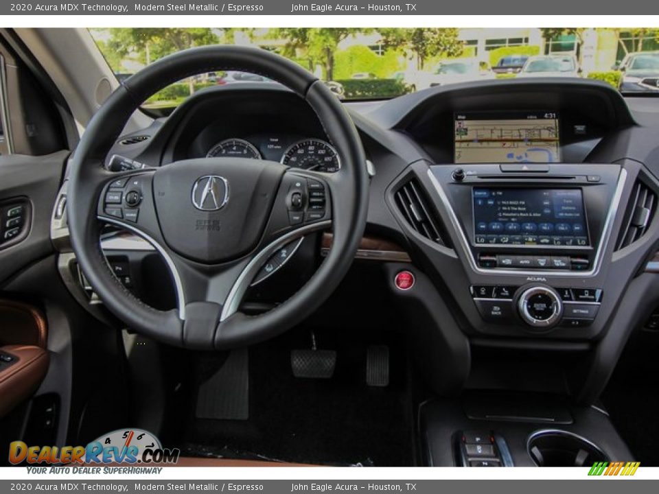 2020 Acura MDX Technology Modern Steel Metallic / Espresso Photo #27