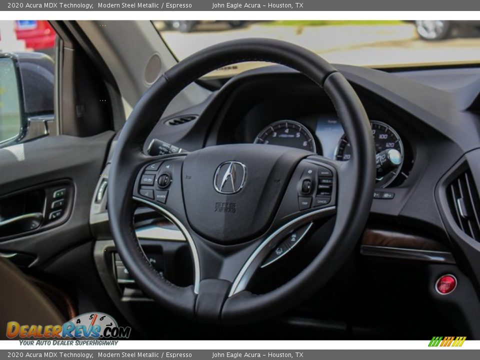2020 Acura MDX Technology Modern Steel Metallic / Espresso Photo #28