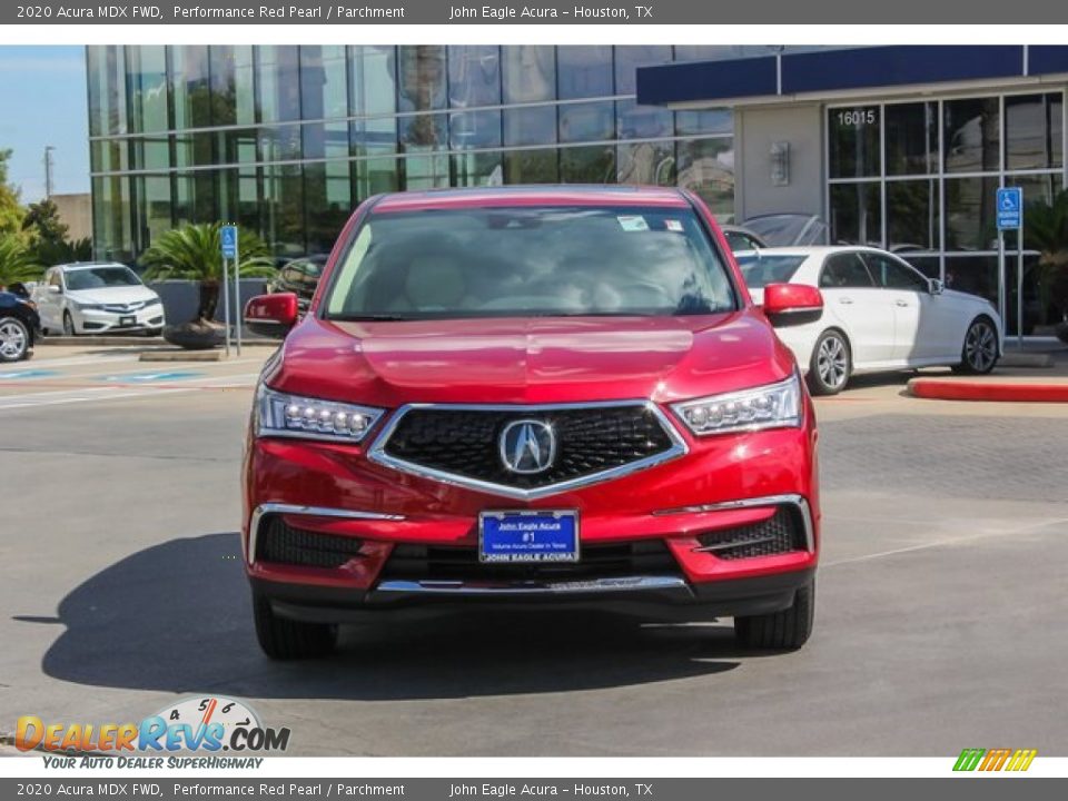 2020 Acura MDX FWD Performance Red Pearl / Parchment Photo #2