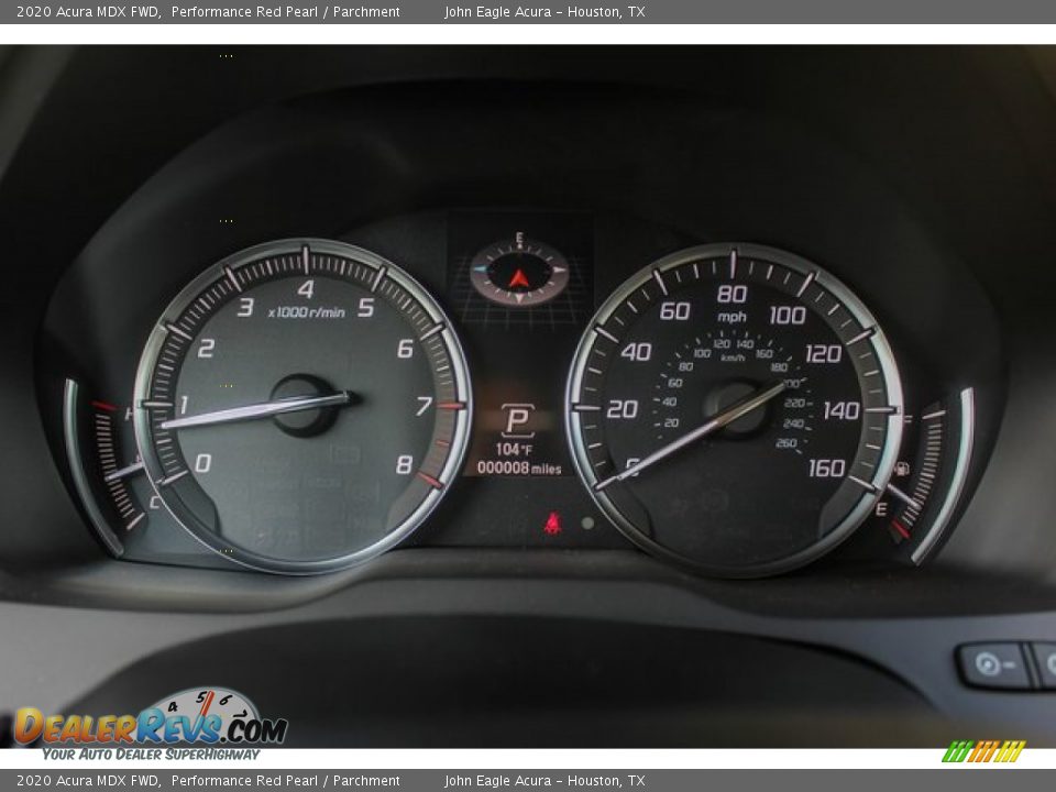 2020 Acura MDX FWD Performance Red Pearl / Parchment Photo #34