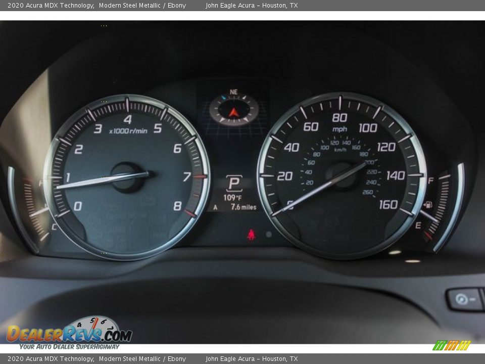 2020 Acura MDX Technology Modern Steel Metallic / Ebony Photo #34
