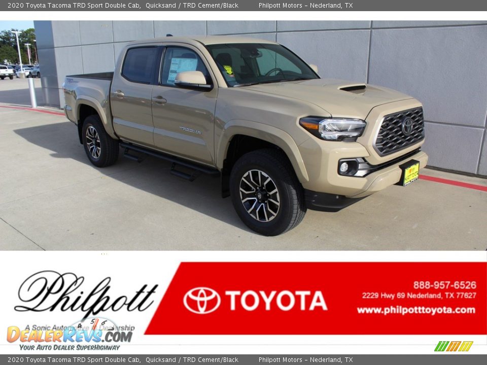 2020 Toyota Tacoma TRD Sport Double Cab Quicksand / TRD Cement/Black Photo #1