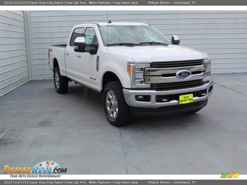 2019 Ford F250 Super Duty King Ranch Crew Cab 4x4 White Platinum / King Ranch Java Photo #2