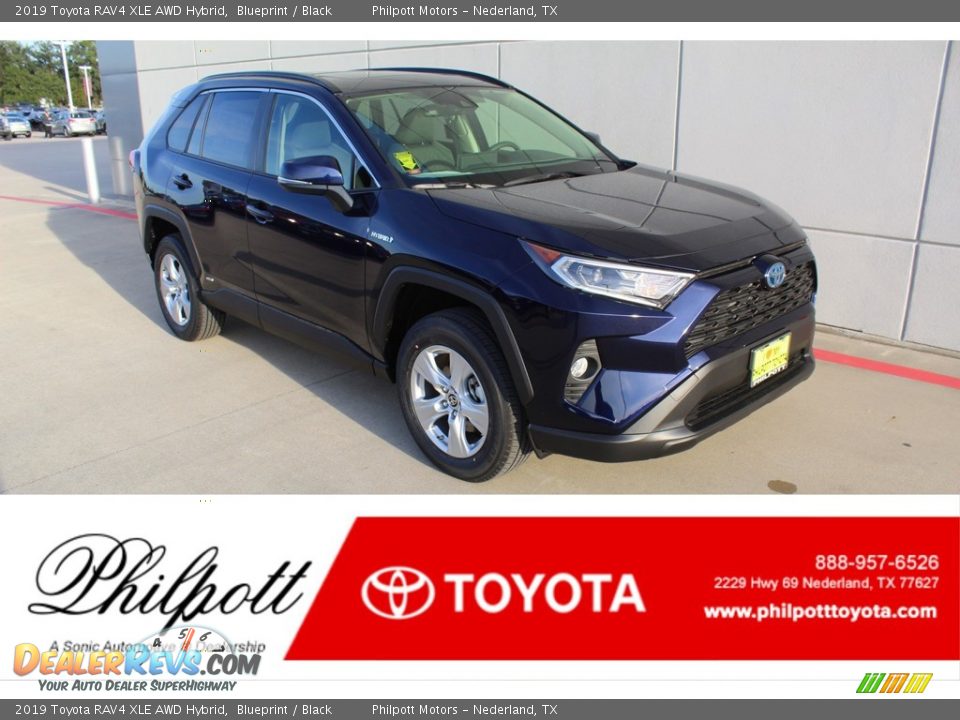 2019 Toyota RAV4 XLE AWD Hybrid Blueprint / Black Photo #1