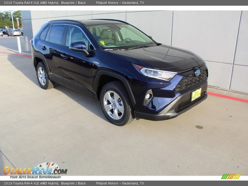 2019 Toyota RAV4 XLE AWD Hybrid Blueprint / Black Photo #2