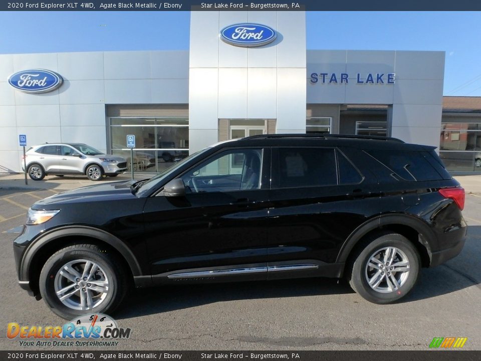 2020 Ford Explorer XLT 4WD Agate Black Metallic / Ebony Photo #1