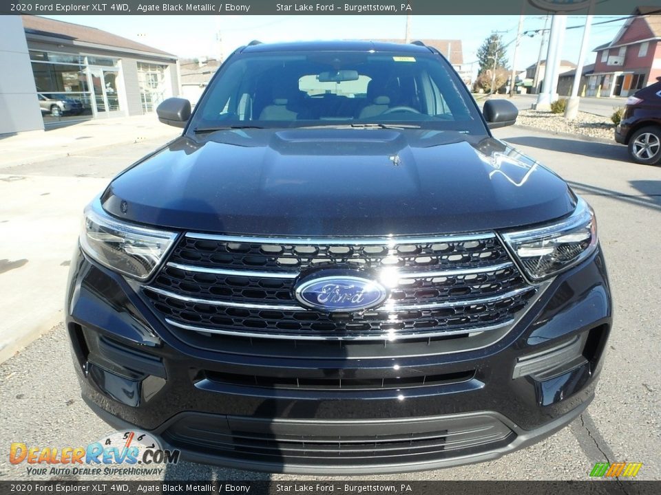 2020 Ford Explorer XLT 4WD Agate Black Metallic / Ebony Photo #2