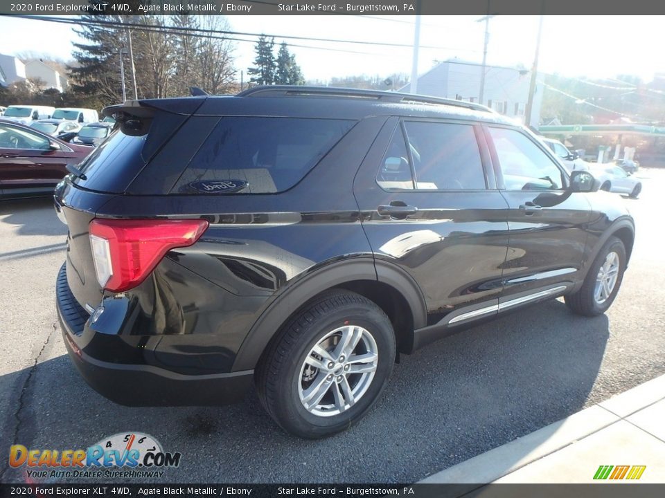 2020 Ford Explorer XLT 4WD Agate Black Metallic / Ebony Photo #5