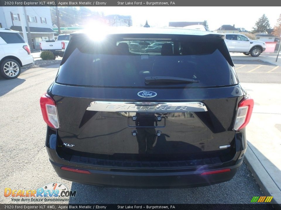 2020 Ford Explorer XLT 4WD Agate Black Metallic / Ebony Photo #6