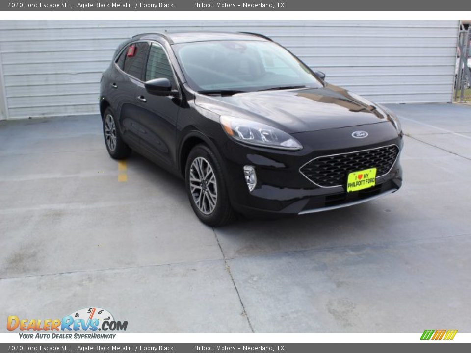2020 Ford Escape SEL Agate Black Metallic / Ebony Black Photo #2