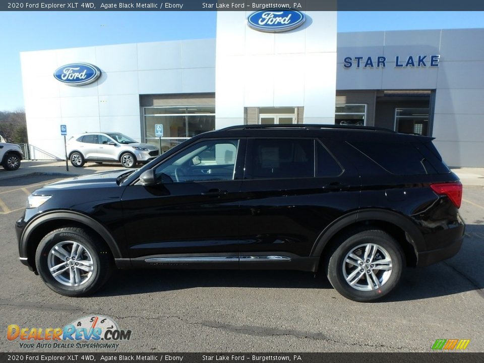 2020 Ford Explorer XLT 4WD Agate Black Metallic / Ebony Photo #10