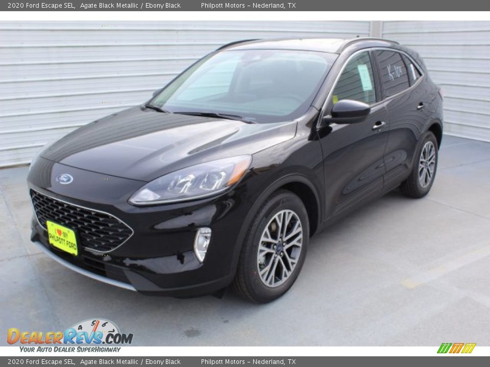 2020 Ford Escape SEL Agate Black Metallic / Ebony Black Photo #4
