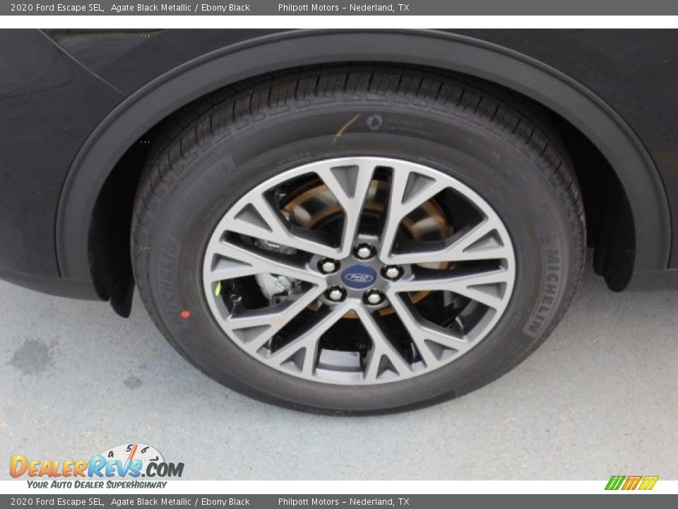 2020 Ford Escape SEL Agate Black Metallic / Ebony Black Photo #5
