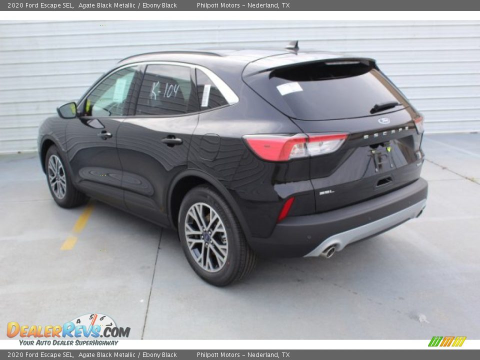 2020 Ford Escape SEL Agate Black Metallic / Ebony Black Photo #6