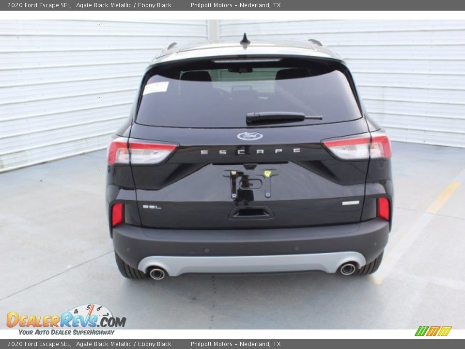 2020 Ford Escape SEL Agate Black Metallic / Ebony Black Photo #7
