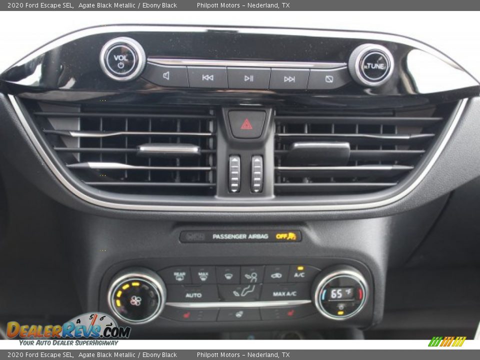 2020 Ford Escape SEL Agate Black Metallic / Ebony Black Photo #17
