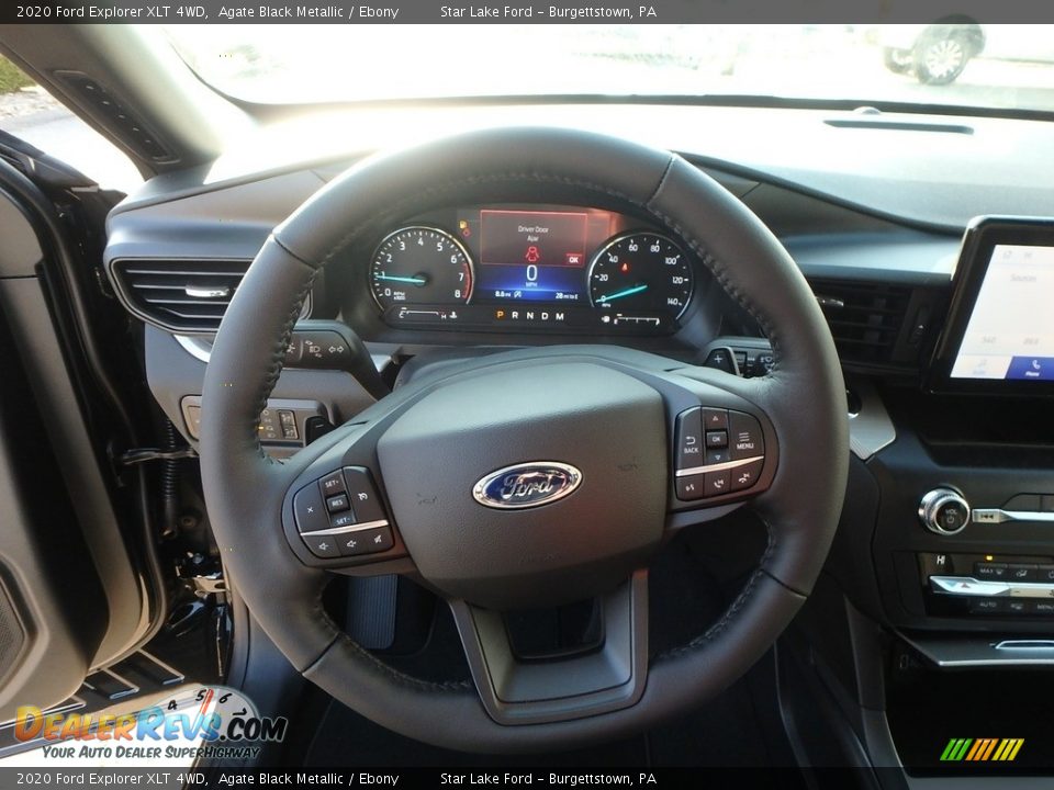 2020 Ford Explorer XLT 4WD Agate Black Metallic / Ebony Photo #19