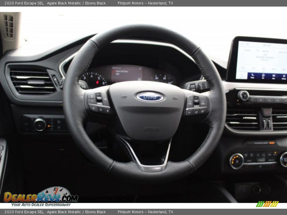 2020 Ford Escape SEL Agate Black Metallic / Ebony Black Photo #23
