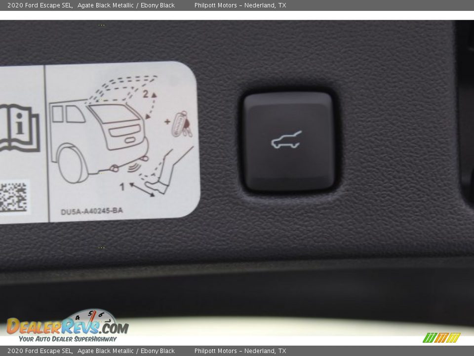 2020 Ford Escape SEL Agate Black Metallic / Ebony Black Photo #25
