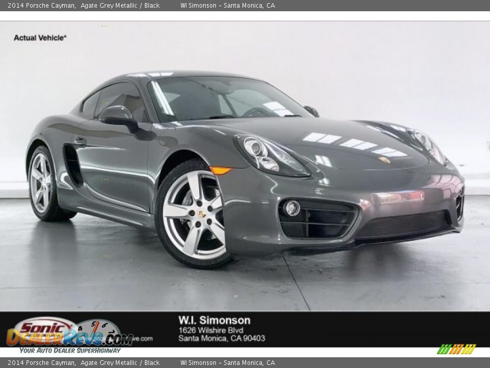 2014 Porsche Cayman Agate Grey Metallic / Black Photo #1