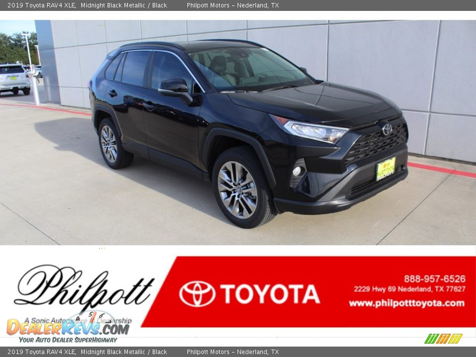 2019 Toyota RAV4 XLE Midnight Black Metallic / Black Photo #1