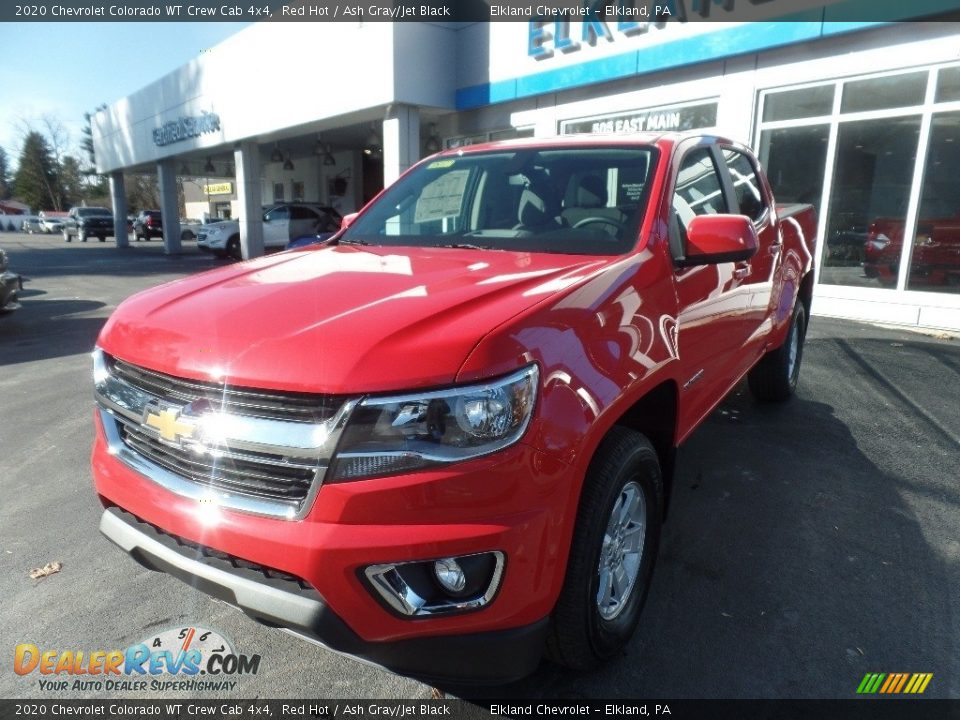 2020 Chevrolet Colorado WT Crew Cab 4x4 Red Hot / Ash Gray/Jet Black Photo #3