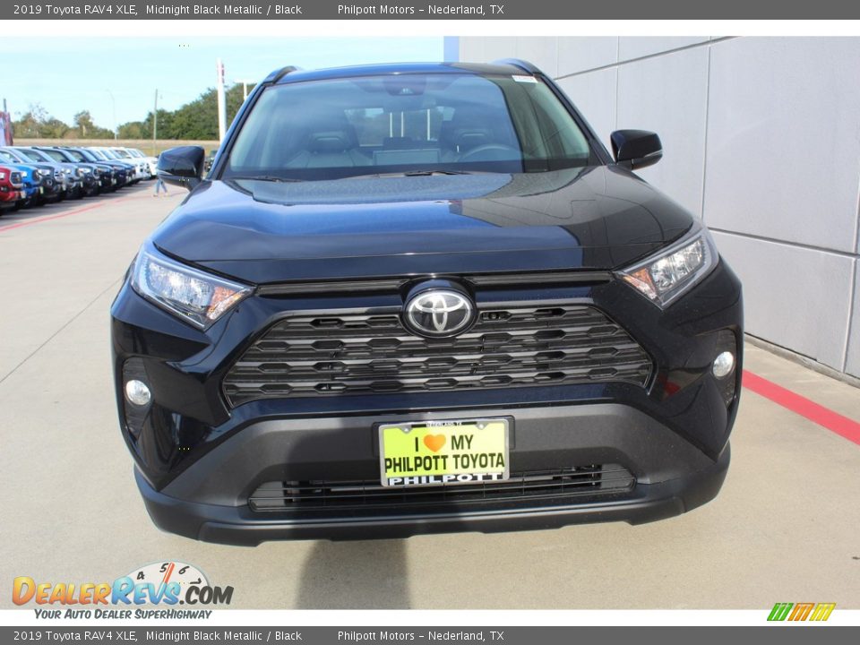 2019 Toyota RAV4 XLE Midnight Black Metallic / Black Photo #3