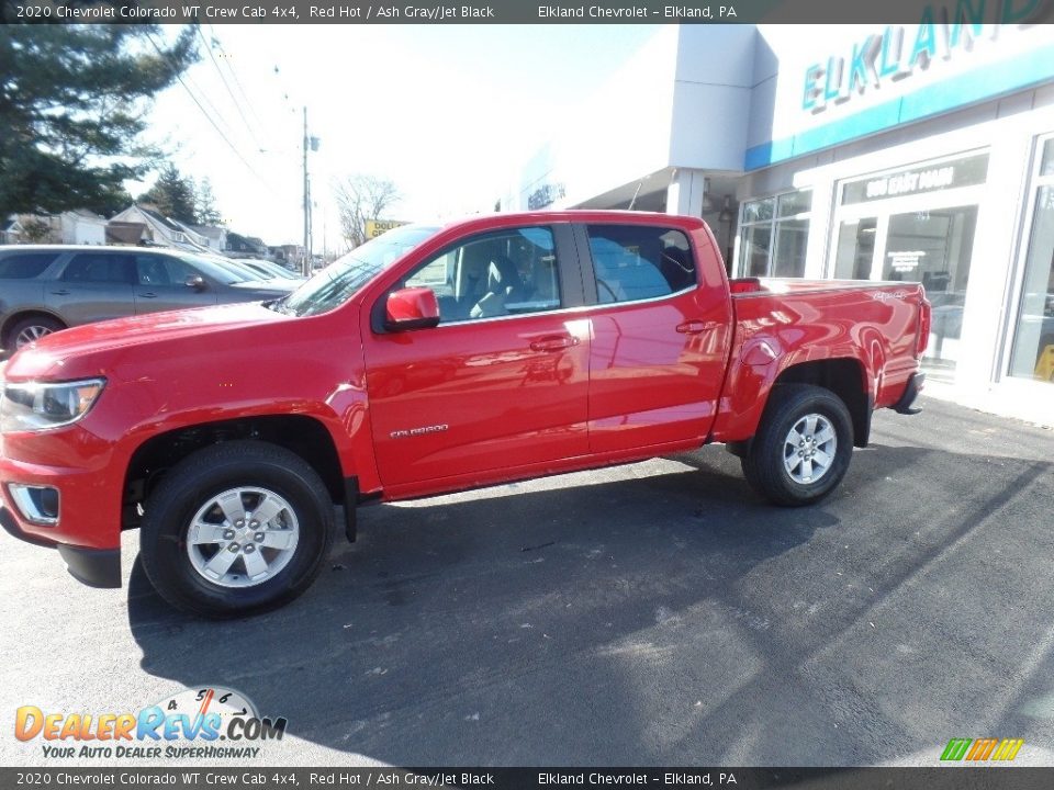 2020 Chevrolet Colorado WT Crew Cab 4x4 Red Hot / Ash Gray/Jet Black Photo #4