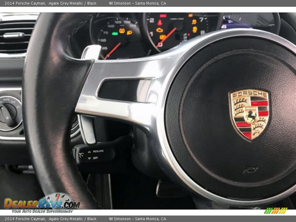 2014 Porsche Cayman Agate Grey Metallic / Black Photo #16