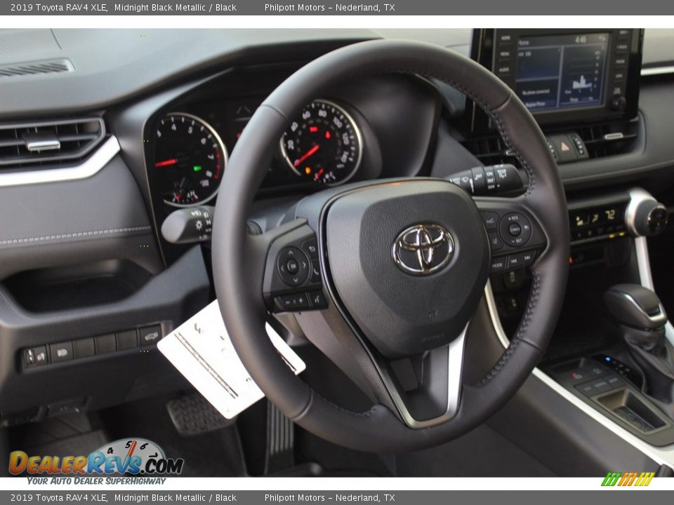 2019 Toyota RAV4 XLE Midnight Black Metallic / Black Photo #13