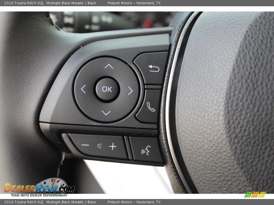2019 Toyota RAV4 XLE Midnight Black Metallic / Black Photo #14