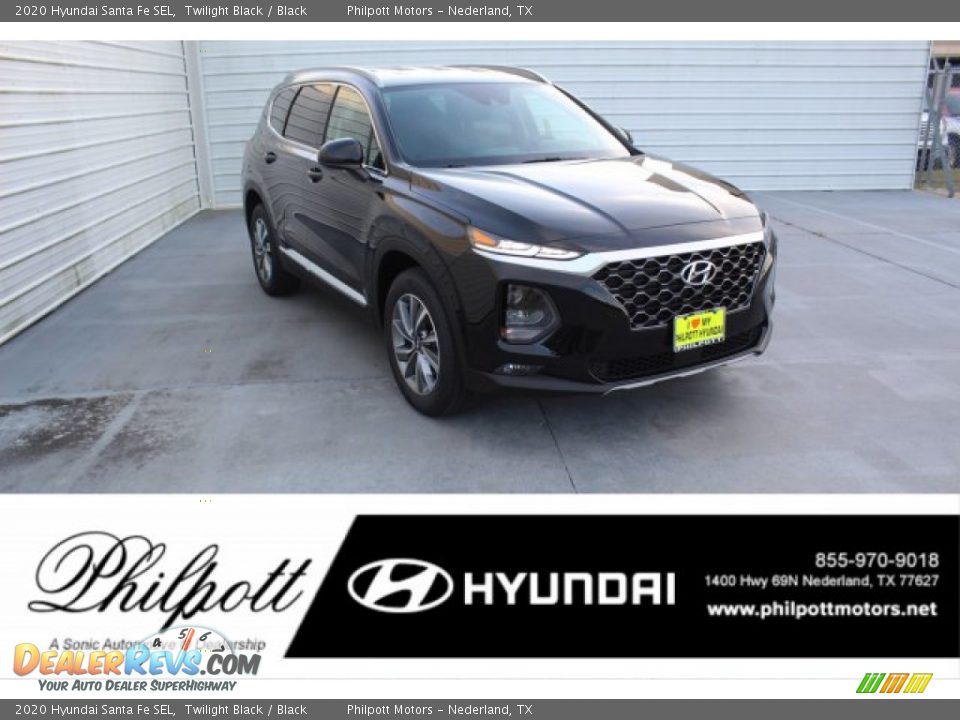 2020 Hyundai Santa Fe SEL Twilight Black / Black Photo #1
