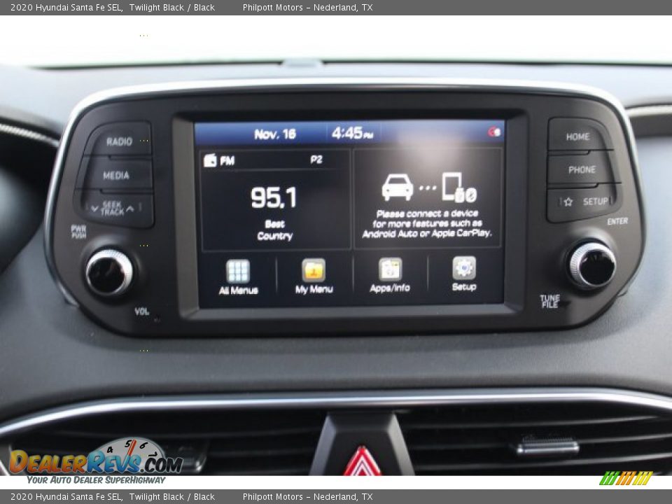 2020 Hyundai Santa Fe SEL Twilight Black / Black Photo #16