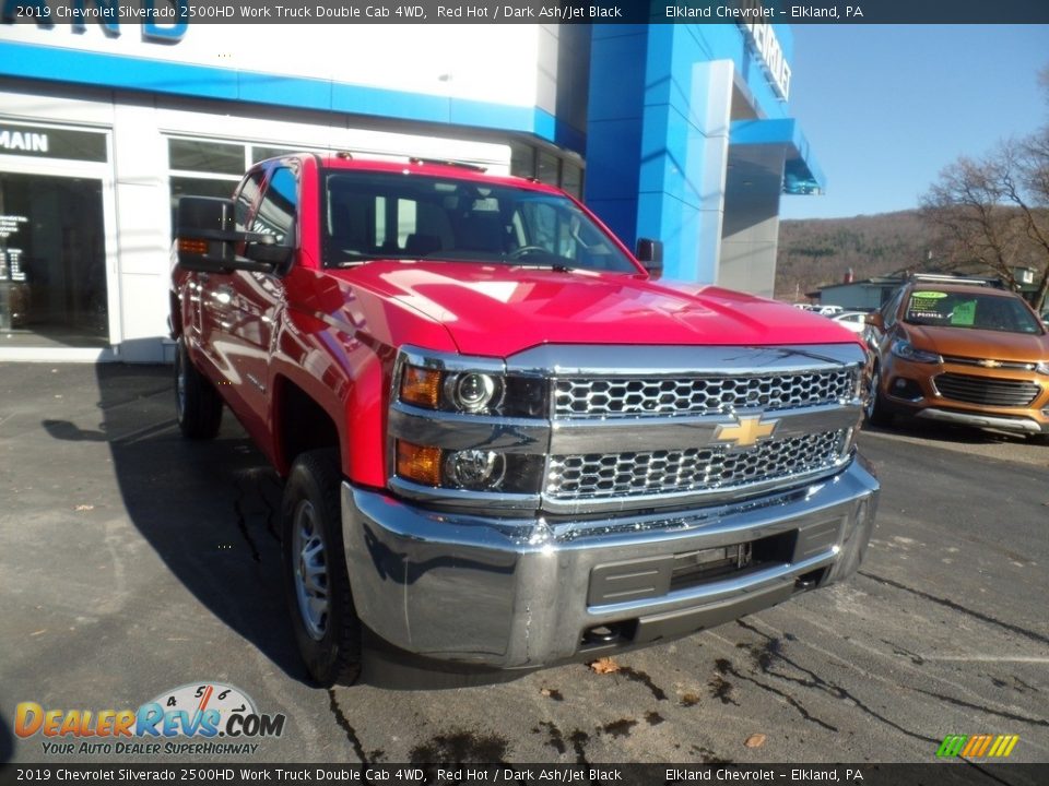 2019 Chevrolet Silverado 2500HD Work Truck Double Cab 4WD Red Hot / Dark Ash/Jet Black Photo #3