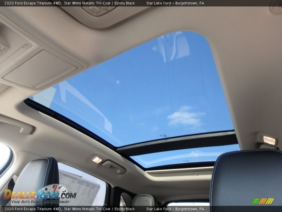 2020 Ford Escape Titanium 4WD Star White Metallic Tri-Coat / Ebony Black Photo #12
