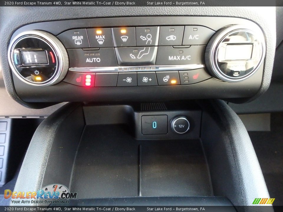 2020 Ford Escape Titanium 4WD Star White Metallic Tri-Coat / Ebony Black Photo #18