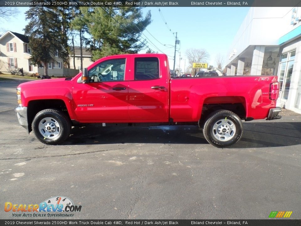 2019 Chevrolet Silverado 2500HD Work Truck Double Cab 4WD Red Hot / Dark Ash/Jet Black Photo #9