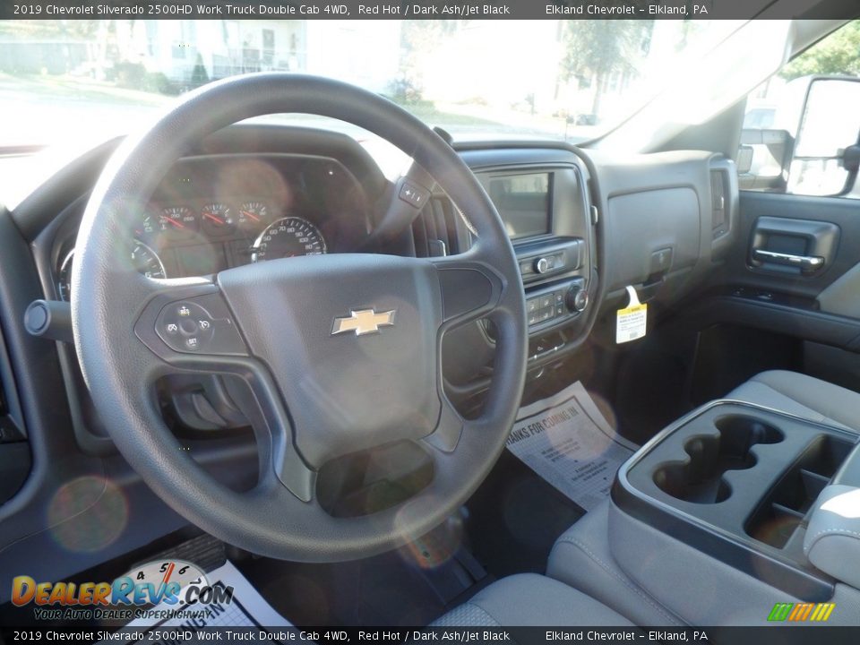 2019 Chevrolet Silverado 2500HD Work Truck Double Cab 4WD Red Hot / Dark Ash/Jet Black Photo #17