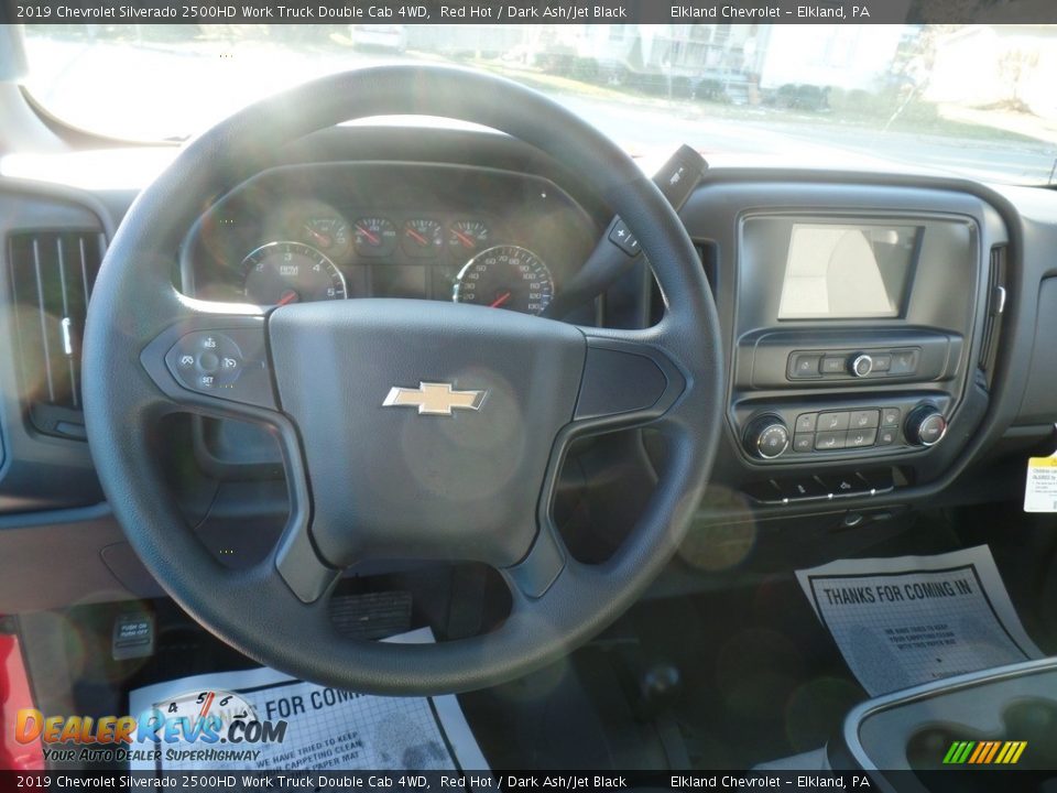 2019 Chevrolet Silverado 2500HD Work Truck Double Cab 4WD Red Hot / Dark Ash/Jet Black Photo #18