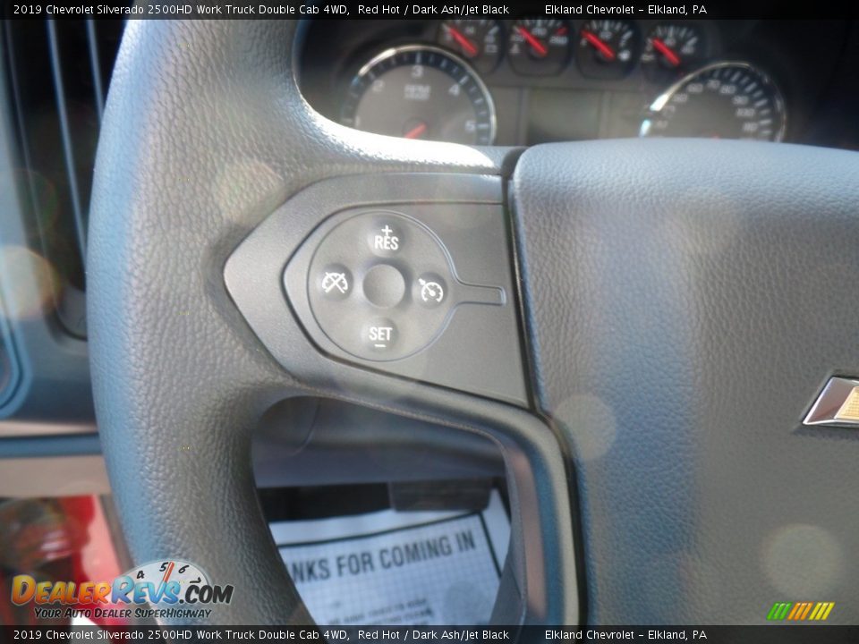 2019 Chevrolet Silverado 2500HD Work Truck Double Cab 4WD Red Hot / Dark Ash/Jet Black Photo #19