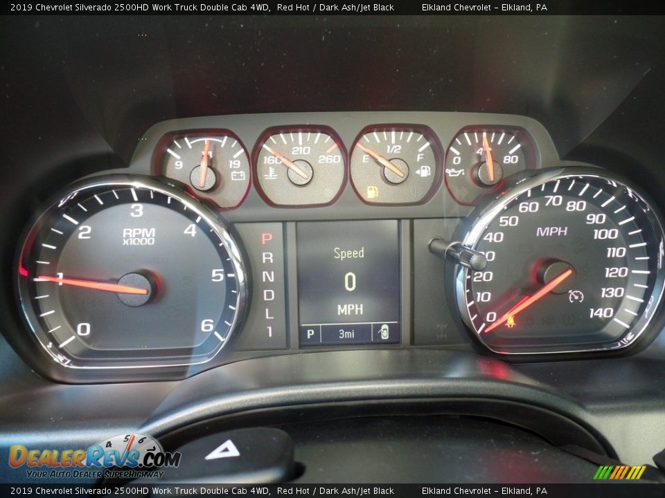 2019 Chevrolet Silverado 2500HD Work Truck Double Cab 4WD Red Hot / Dark Ash/Jet Black Photo #22