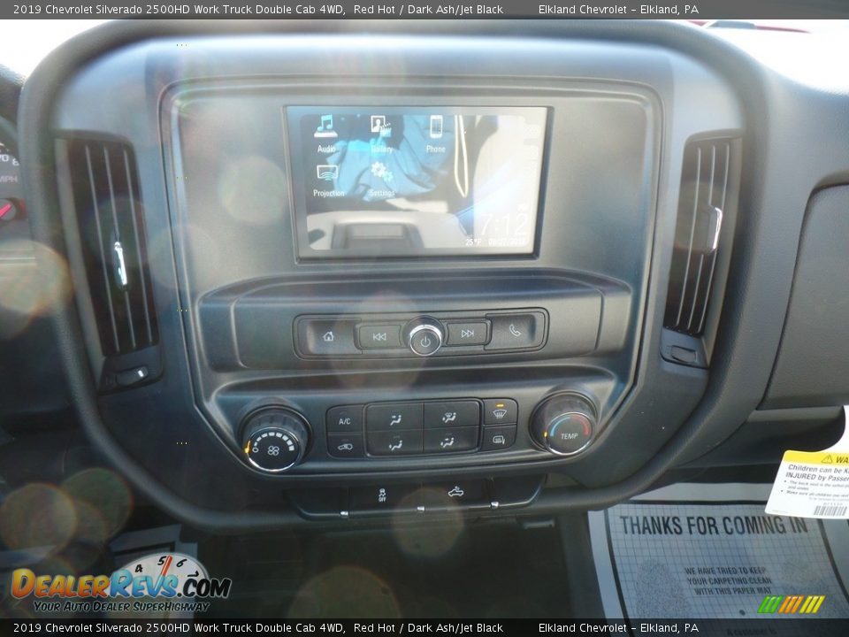 2019 Chevrolet Silverado 2500HD Work Truck Double Cab 4WD Red Hot / Dark Ash/Jet Black Photo #23