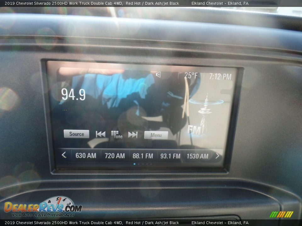 2019 Chevrolet Silverado 2500HD Work Truck Double Cab 4WD Red Hot / Dark Ash/Jet Black Photo #25
