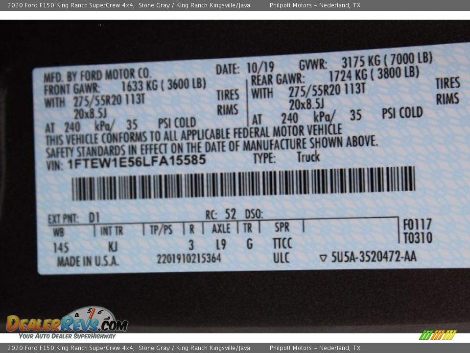 2020 Ford F150 King Ranch SuperCrew 4x4 Stone Gray / King Ranch Kingsville/Java Photo #25