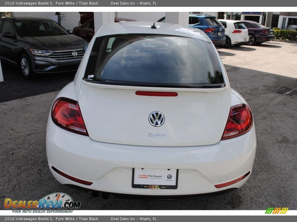 2019 Volkswagen Beetle S Pure White / Titan Black Photo #8
