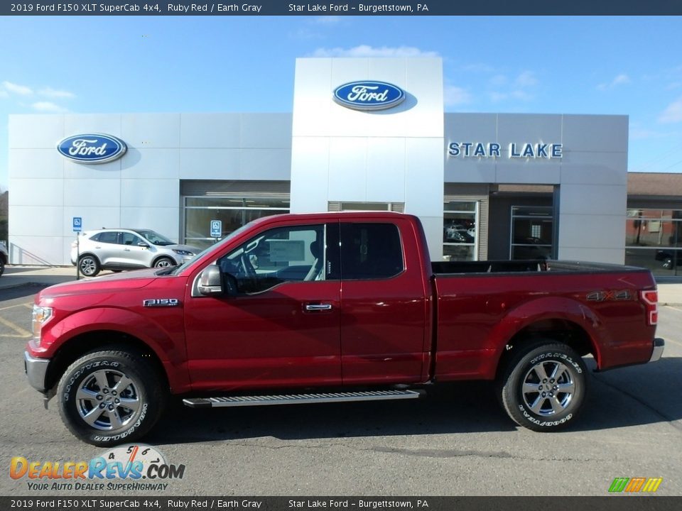 2019 Ford F150 XLT SuperCab 4x4 Ruby Red / Earth Gray Photo #1