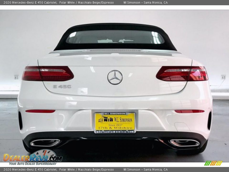 2020 Mercedes-Benz E 450 Cabriolet Polar White / Macchiato Beige/Espresso Photo #3