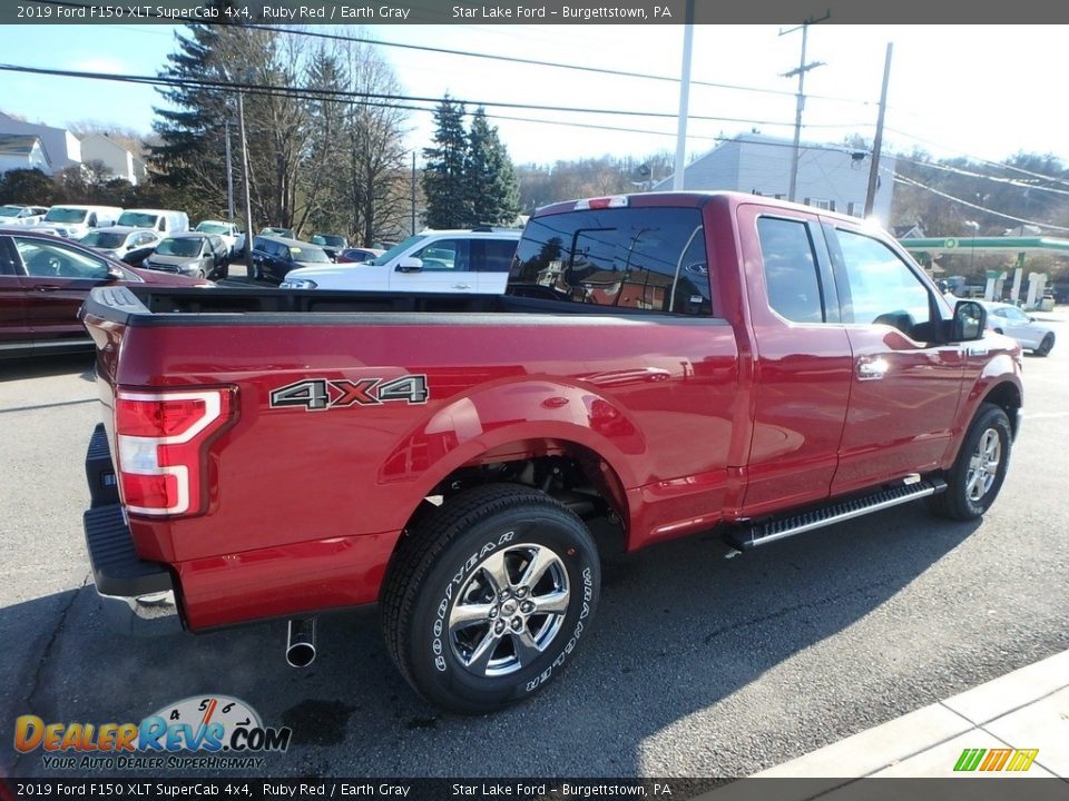 2019 Ford F150 XLT SuperCab 4x4 Ruby Red / Earth Gray Photo #5